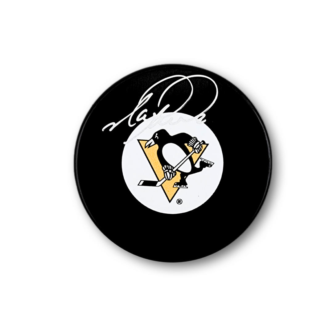 Mark Recchi Autographed Pittsburgh Penguins Hockey Puck