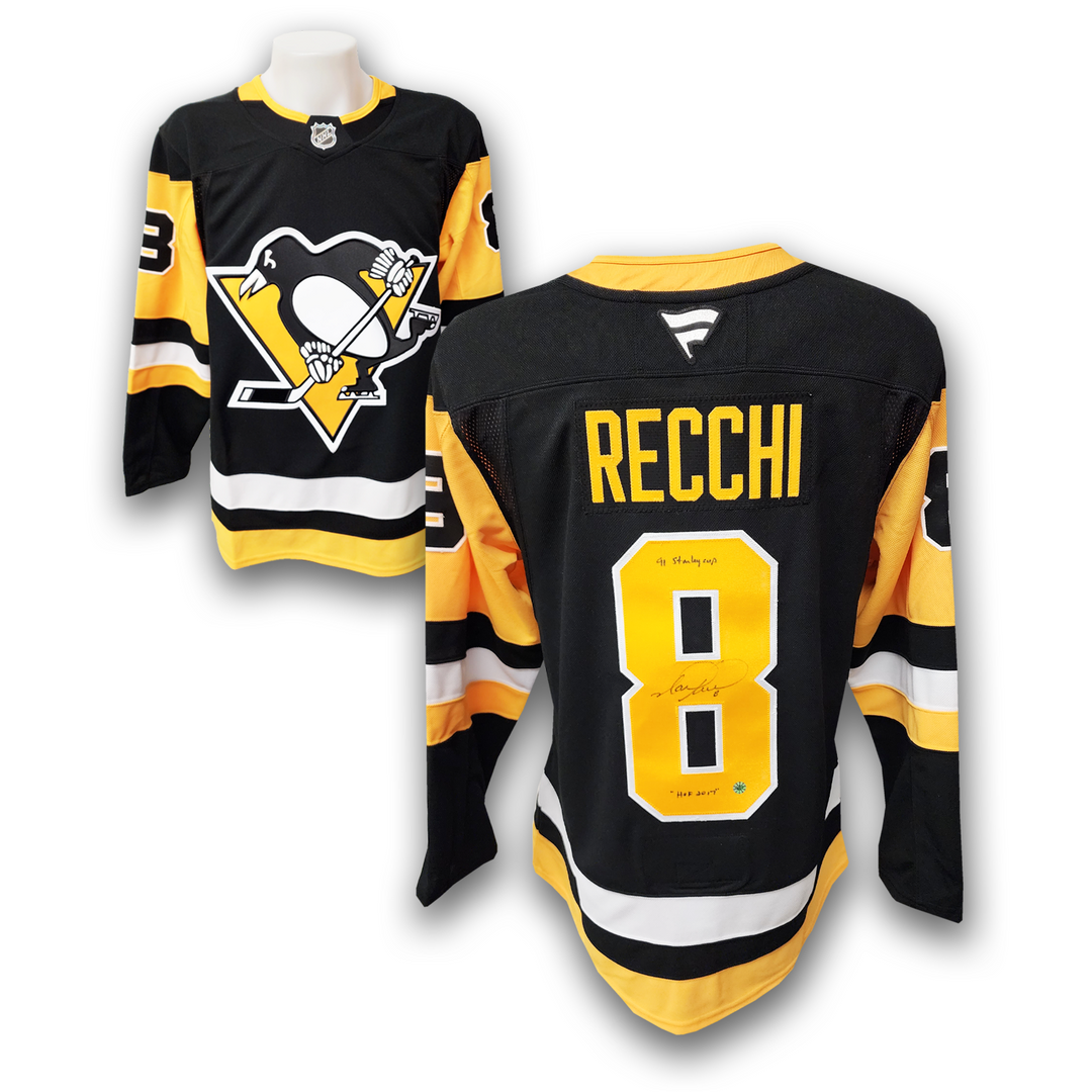 Mark Recchi Autographed Pittsburgh Penguins Home Fanatics Premium Jersey