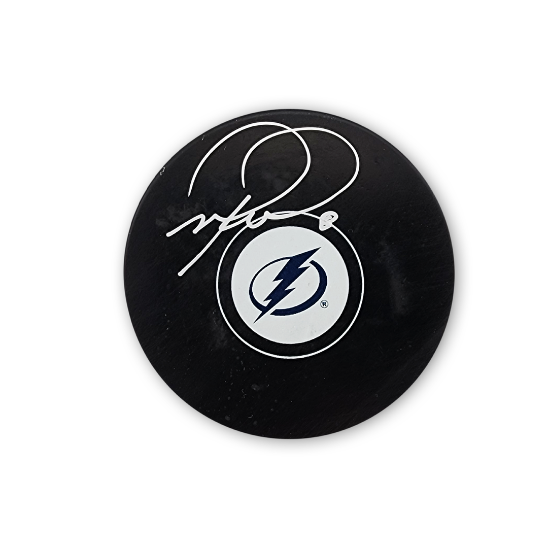 Mark Recchi Autographed Tampa Bay Lightning Hockey Puck