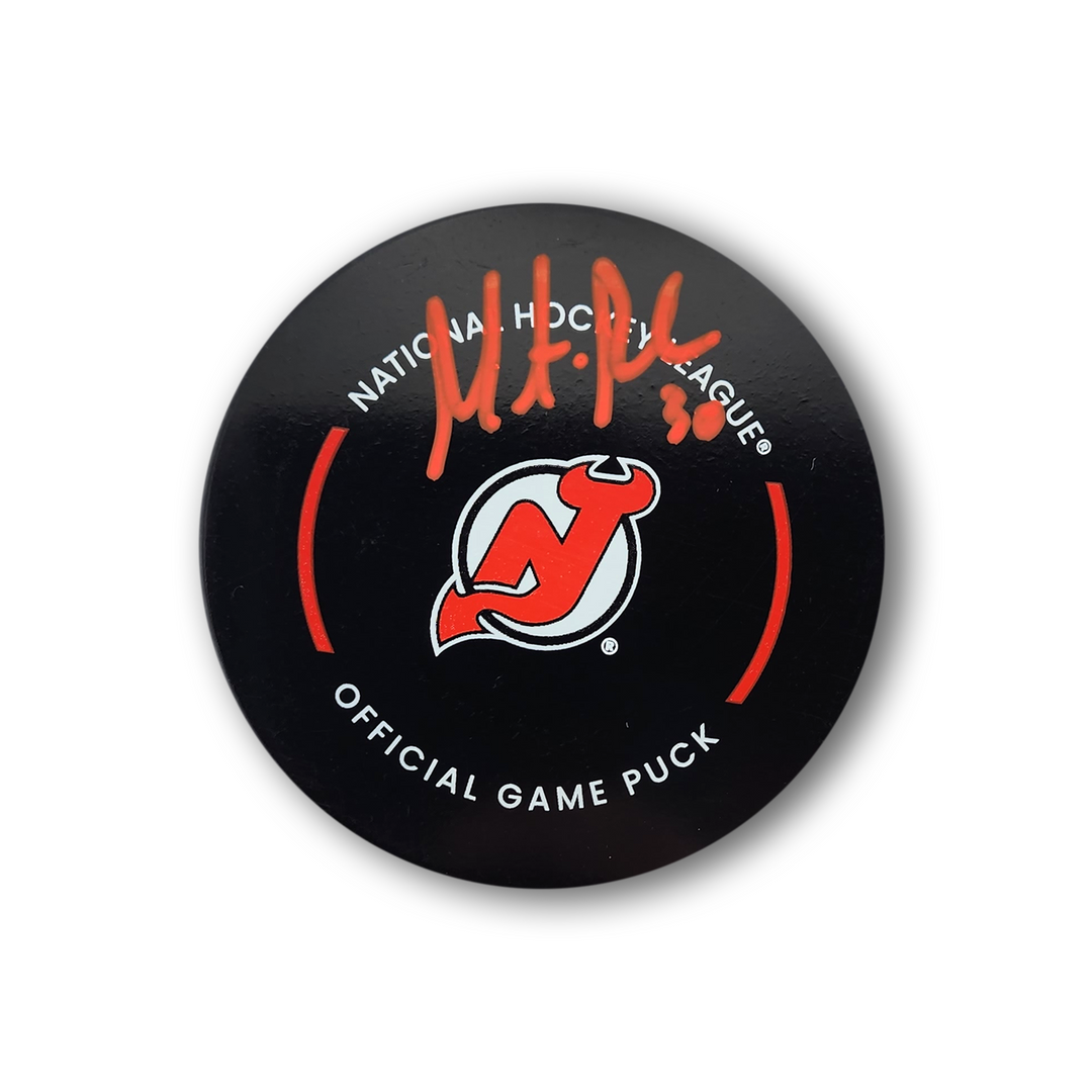 Martin Brodeur Autographed New Jersey Devils Official Hockey Puck
