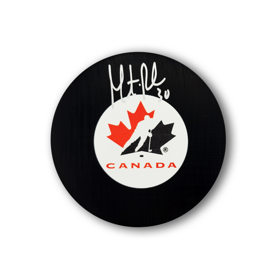 Martin Brodeur Autographed Team Canada Hockey Puck