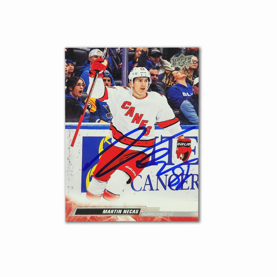 Martin Necas Autographed Carolina Hurricanes 2022-23 Series 1 Hockey Card