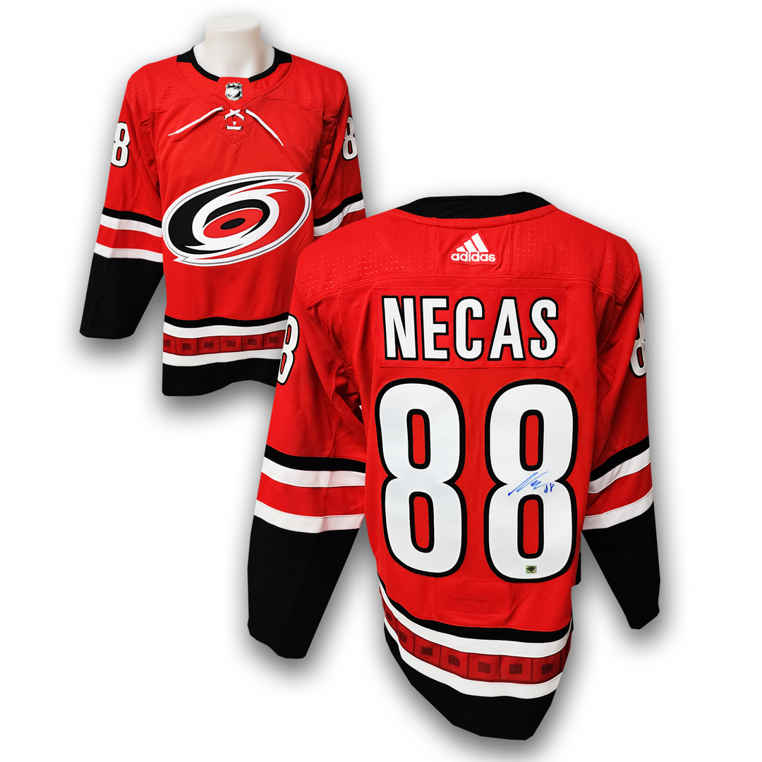 Martin Necas Autographed Carolina Hurricanes Home Adidas Jersey