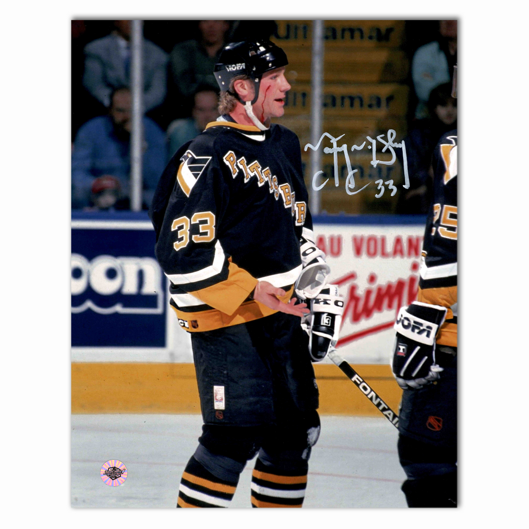 Marty McSorley Autographed Pittsburgh Penguins Home 8x10 Photo