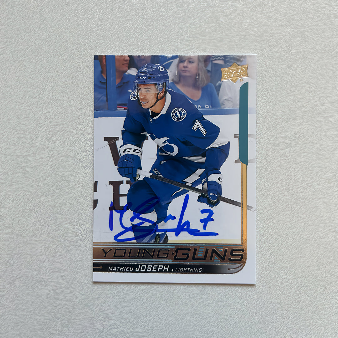 2018-19 UD Young Guns #483 MATHIEU JOSEPH Autographed Rookie Card