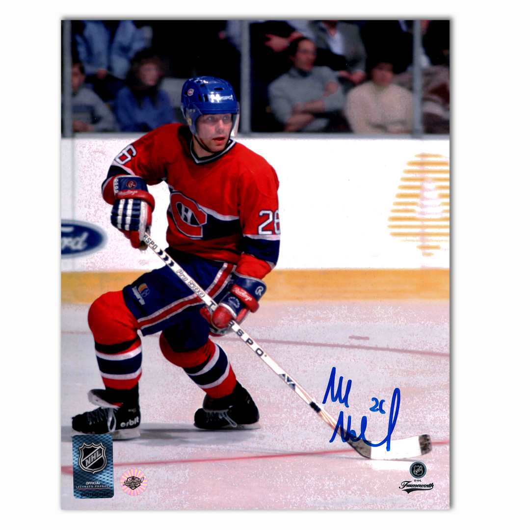Mats Naslund Autographed Montreal Canadiens Home 8x10 Photo 
