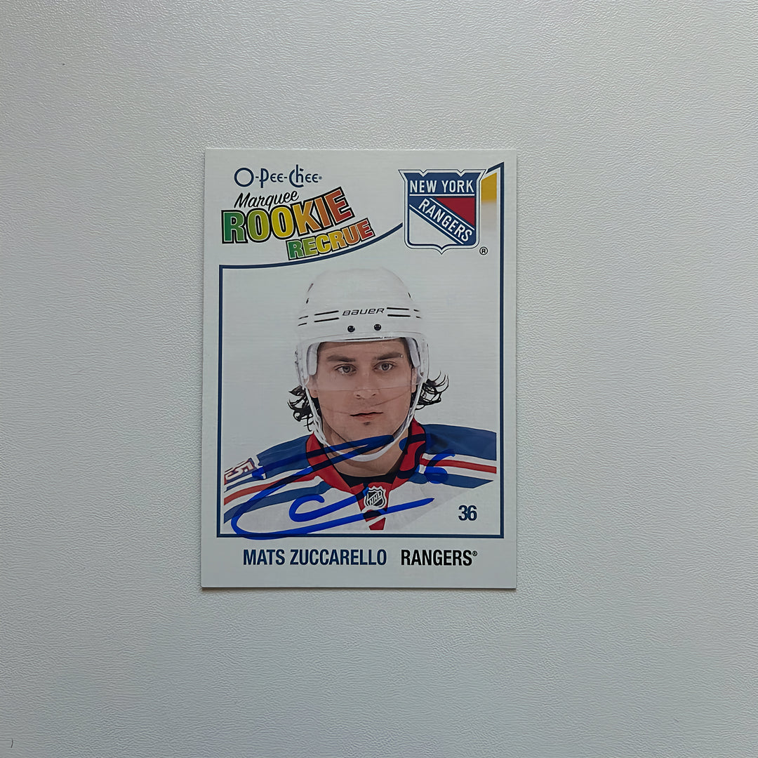 2010-11 OPC Marquee #611 MATS ZUCCARELLO Autographed Rookie Card