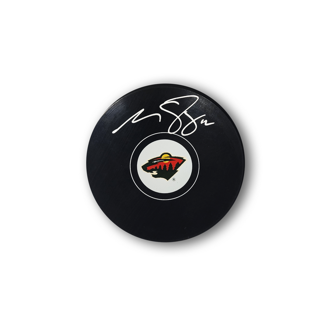 Matt Boldy Autographed Minnesota Wild Hockey Puck