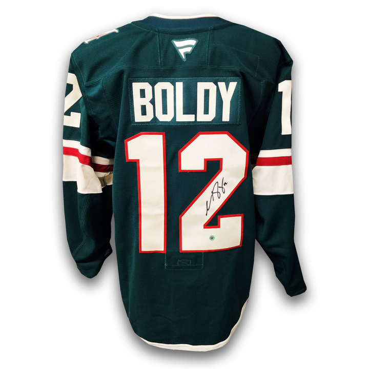 Matt Boldy Autographed Minnesota Wild Home Fanatics Authentic Pro Jersey