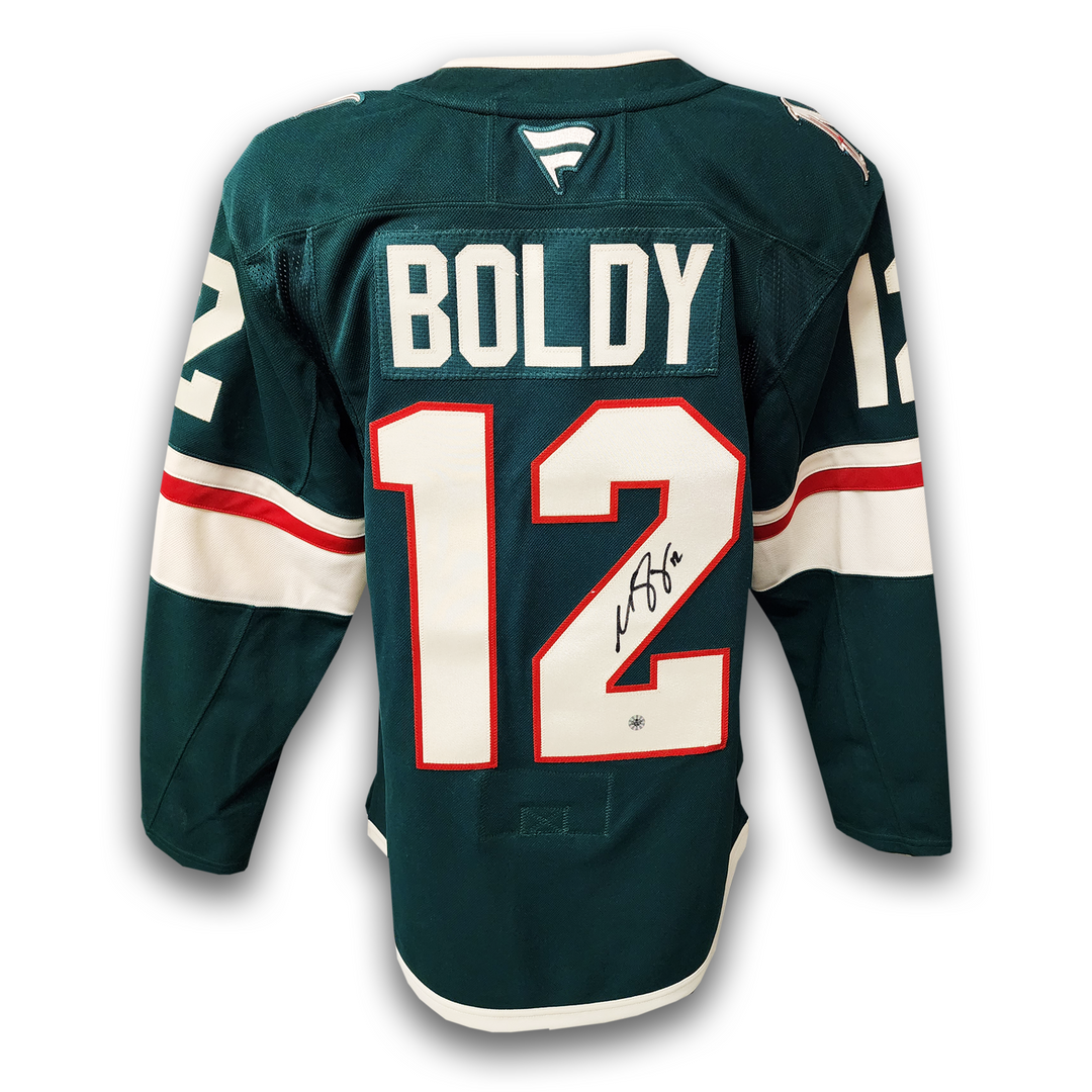 Matt Boldy Autographed Minnesota Wild Home Fanatics Premium Jersey
