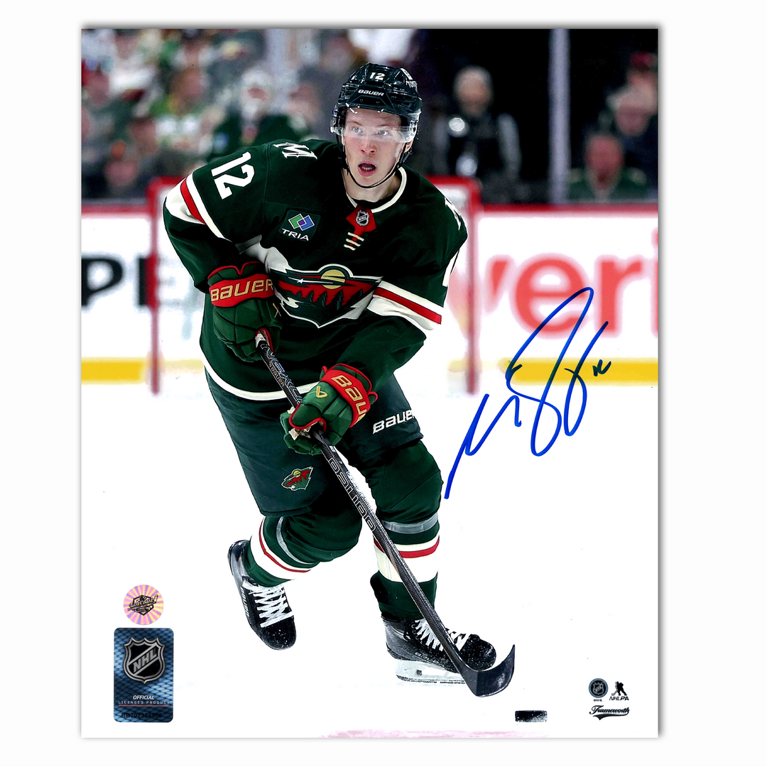 Matt Boldy Autographed Minnesota Wild Home 8x10 Photo