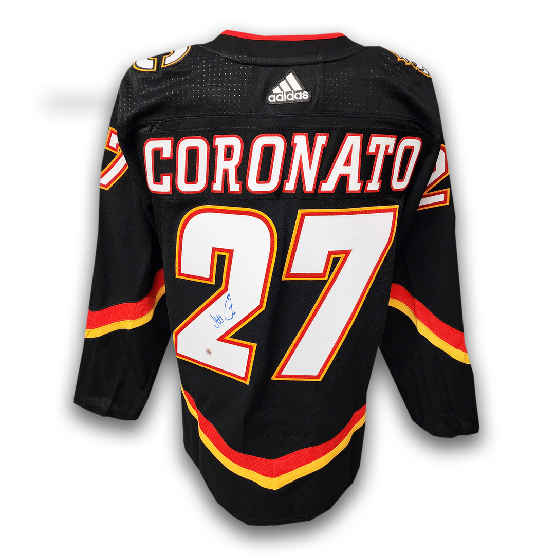 Matt Coronato Autographed Calgary Flames Alternate Adidas Jersey