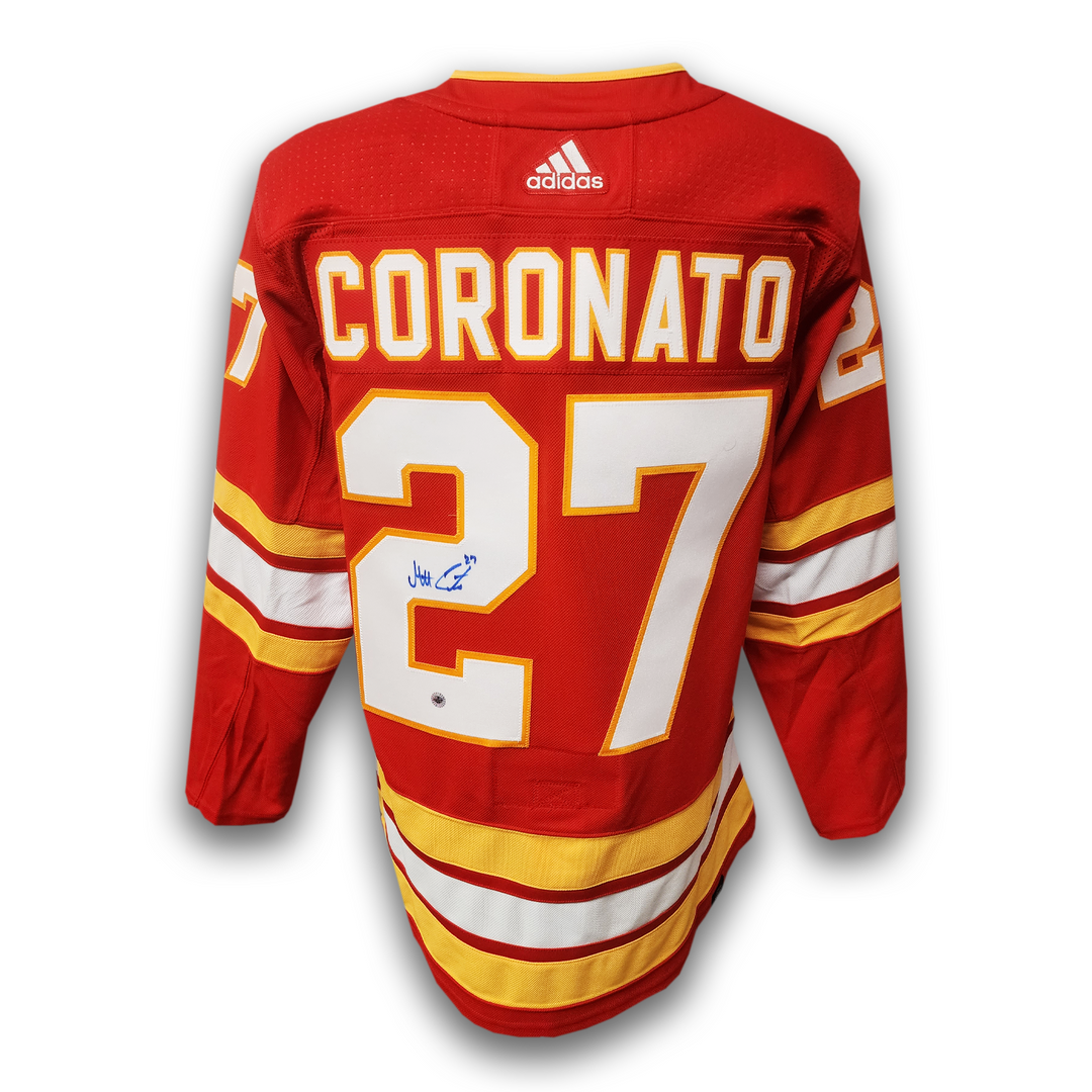 Matt Coronato Autographed Calgary Flames Home Adidas Jersey
