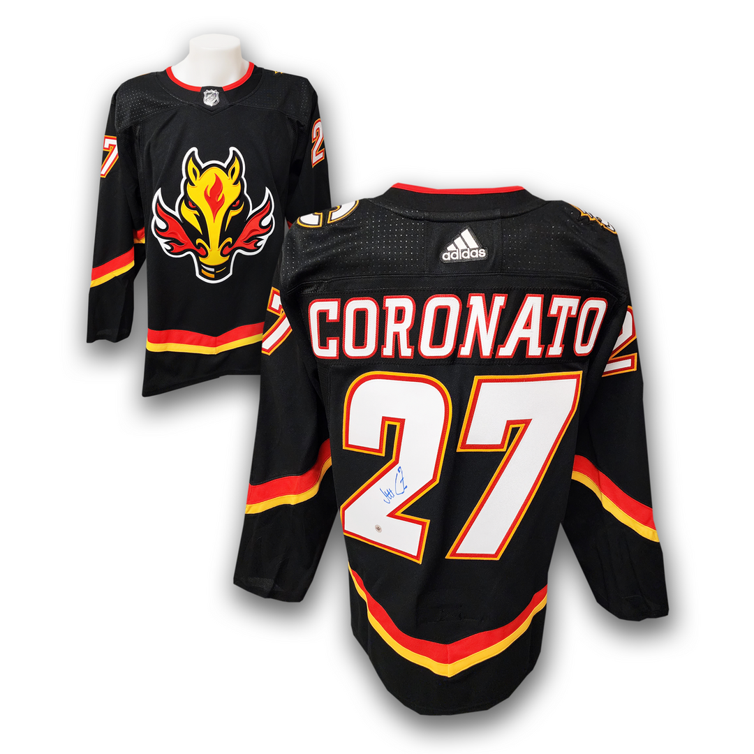 Matt Coronato Autographed Calgary Flames Alternate Adidas Jersey
