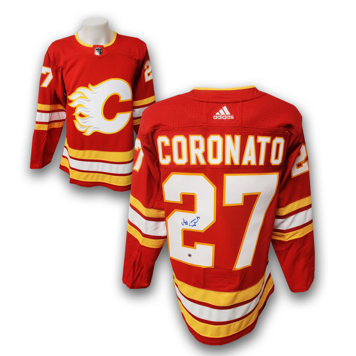 Matt Coronato Autographed Calgary Flames Home Adidas Jersey