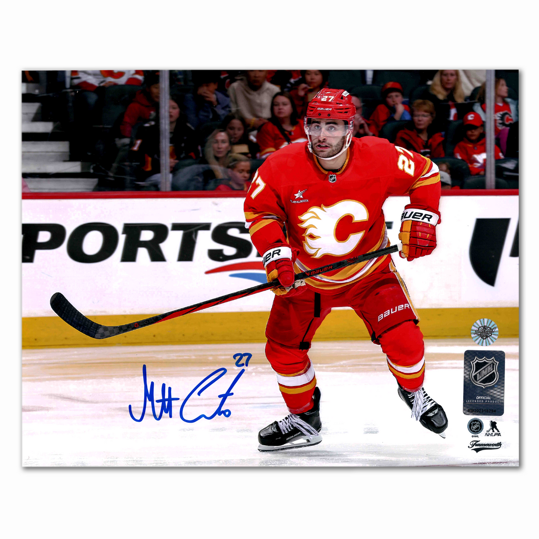 Matt Coronato Autographed Calgary Flames Home 8x10 Horizontal Photo