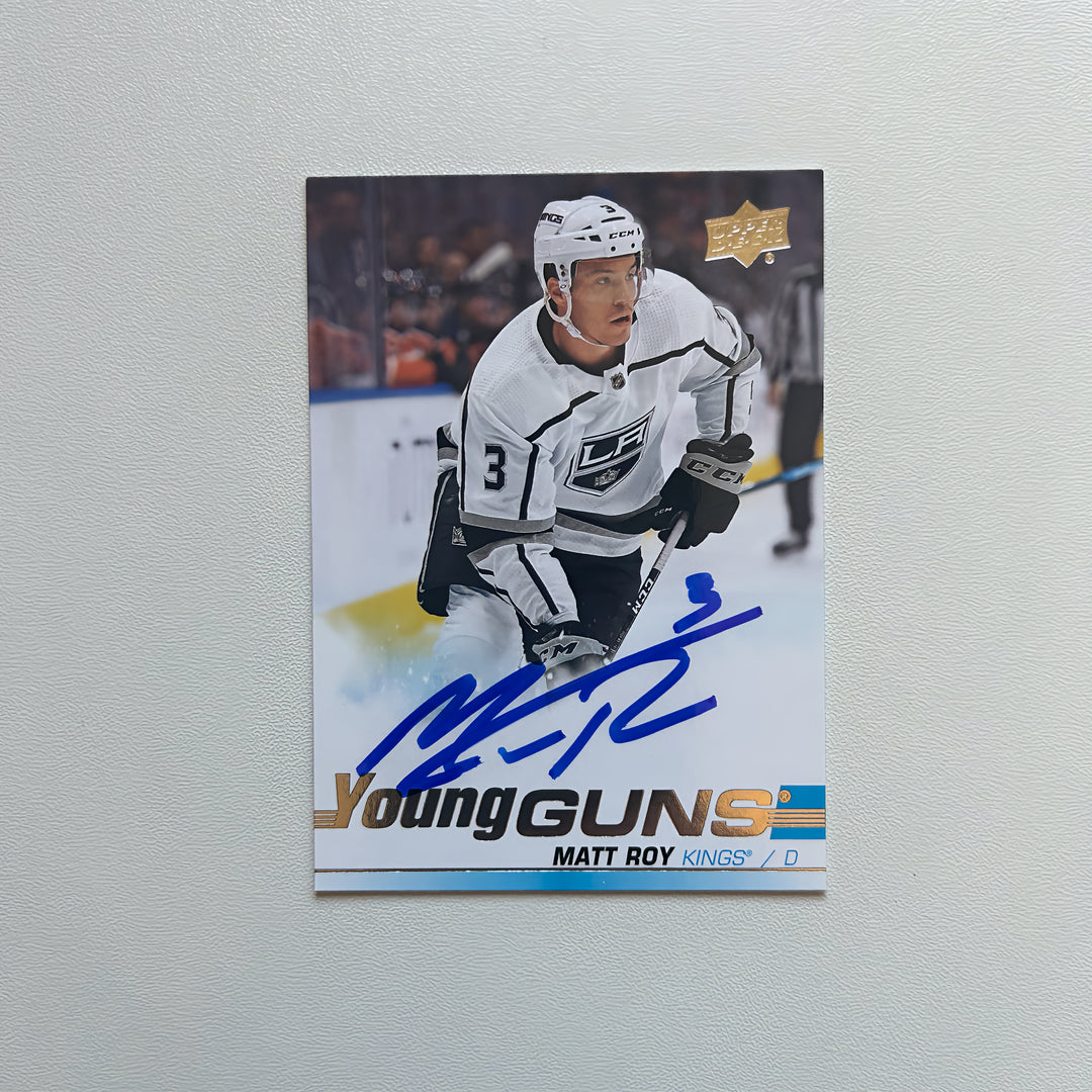 2019-20 UD Young Guns #235 MATT ROY Autographed Rookie Card