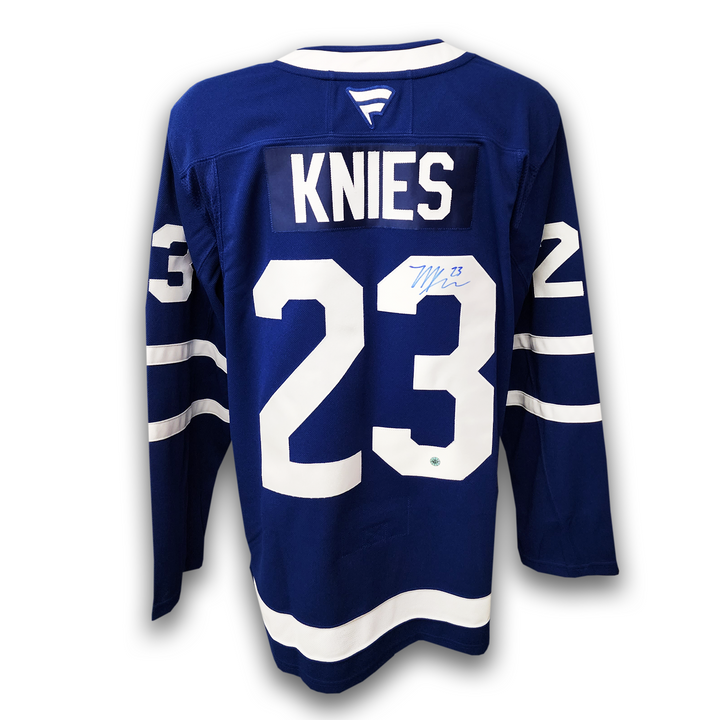 Matthew Knies Autographed Toronto Maple Leafs Fanatics Premium Jersey