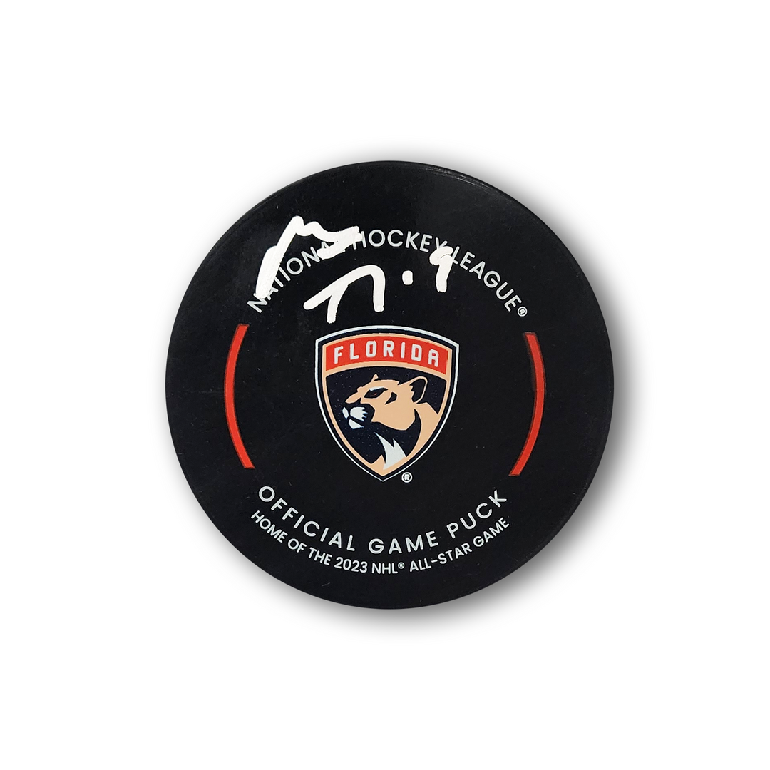 Matthew Tkachuk Autographed Florida Panthers Official Hockey Puck