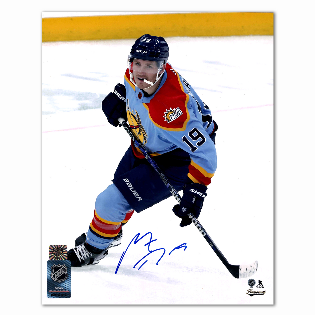 Matthew Tkachuk Autographed Florida Panthers Reverse Retro 8x10 Photo