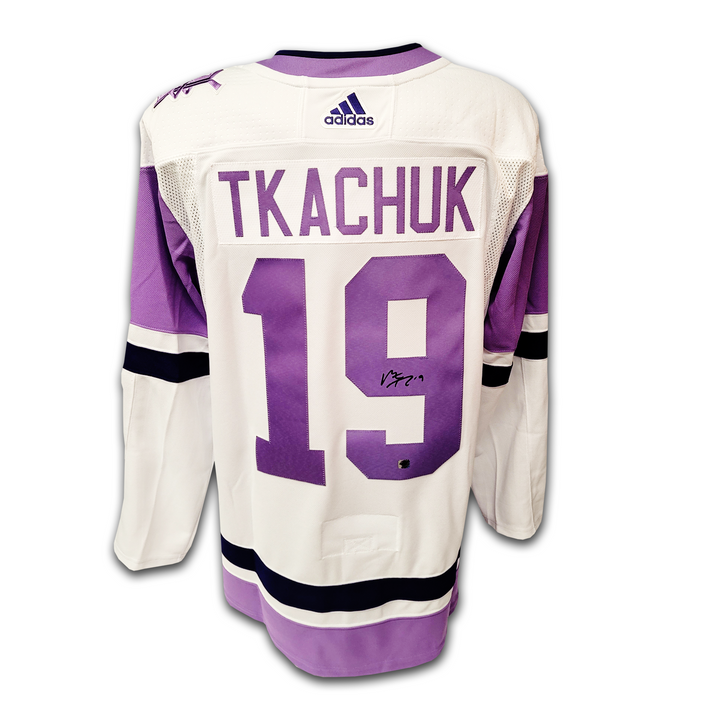 Matthew Tkachuk Calgary Flames 2022 Hockey Fights Cancer Adidas Jersey