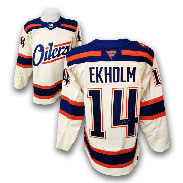 Mattias Ekholm Autographed Edmonton Oilers Alternate Fanatics Premium Jersey