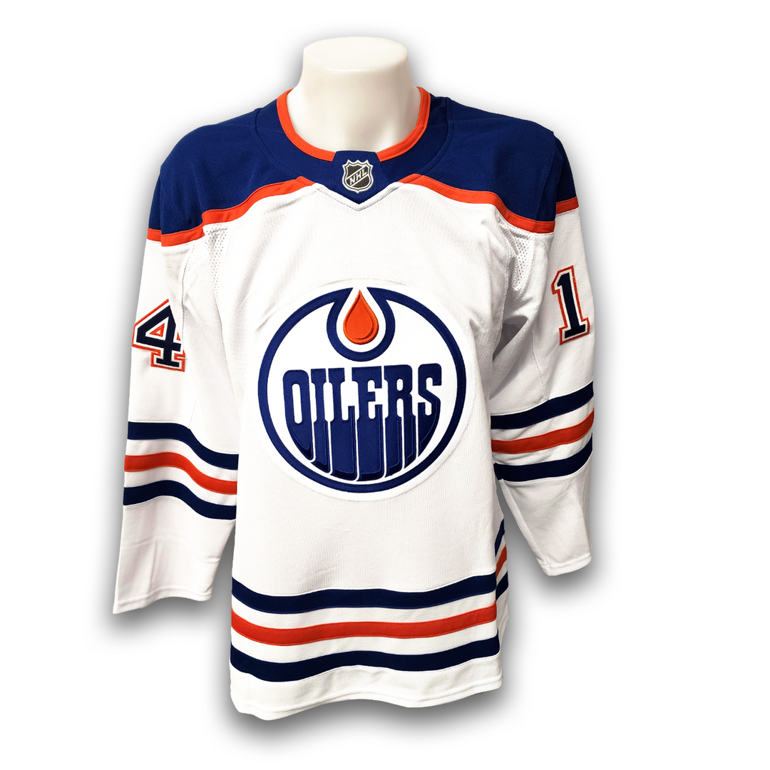 Mattias Ekholm Autographed Edmonton Oilers Away Fanatics Premium Jersey