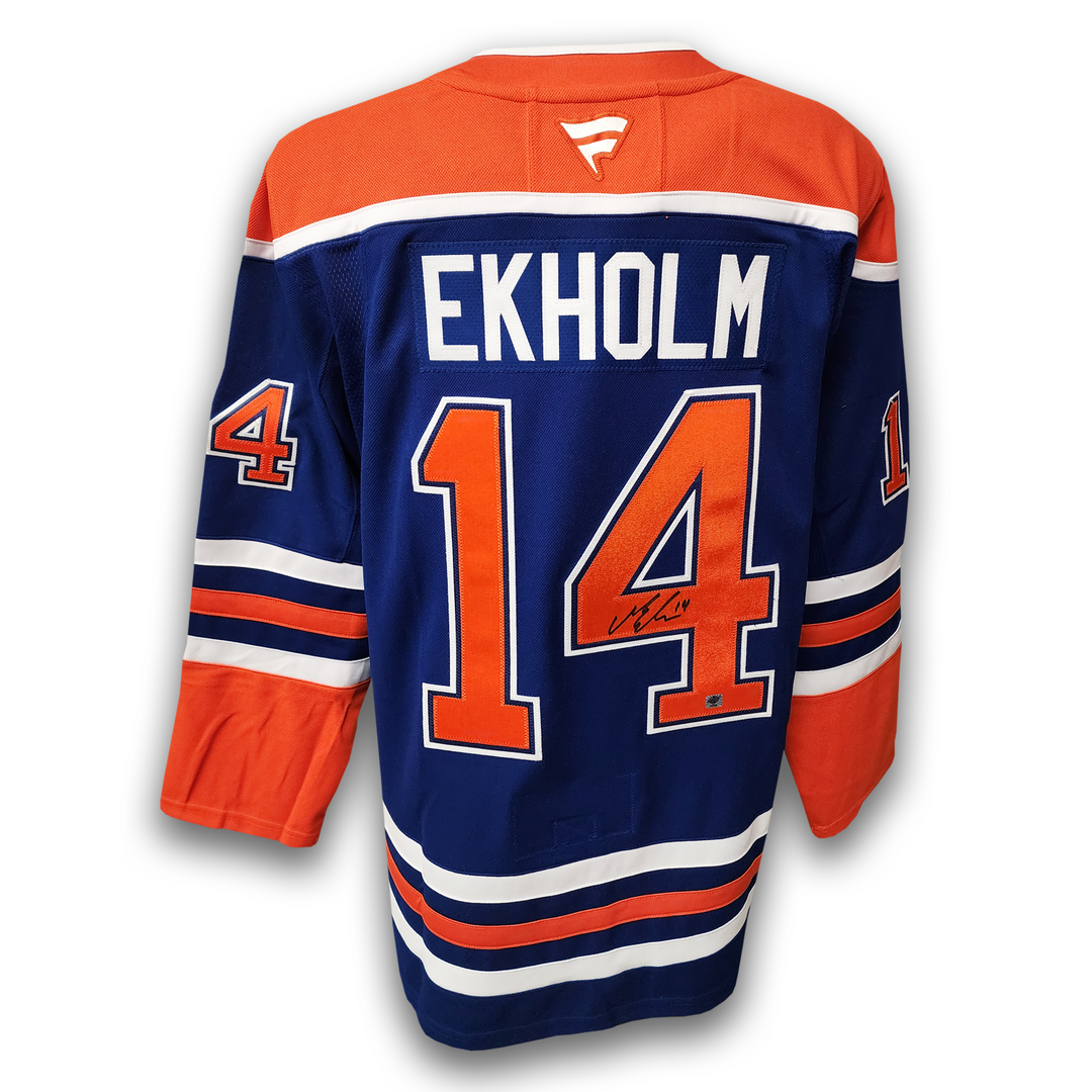 Mattias Ekholm Autographed Edmonton Oilers Fanatics Premium Jersey