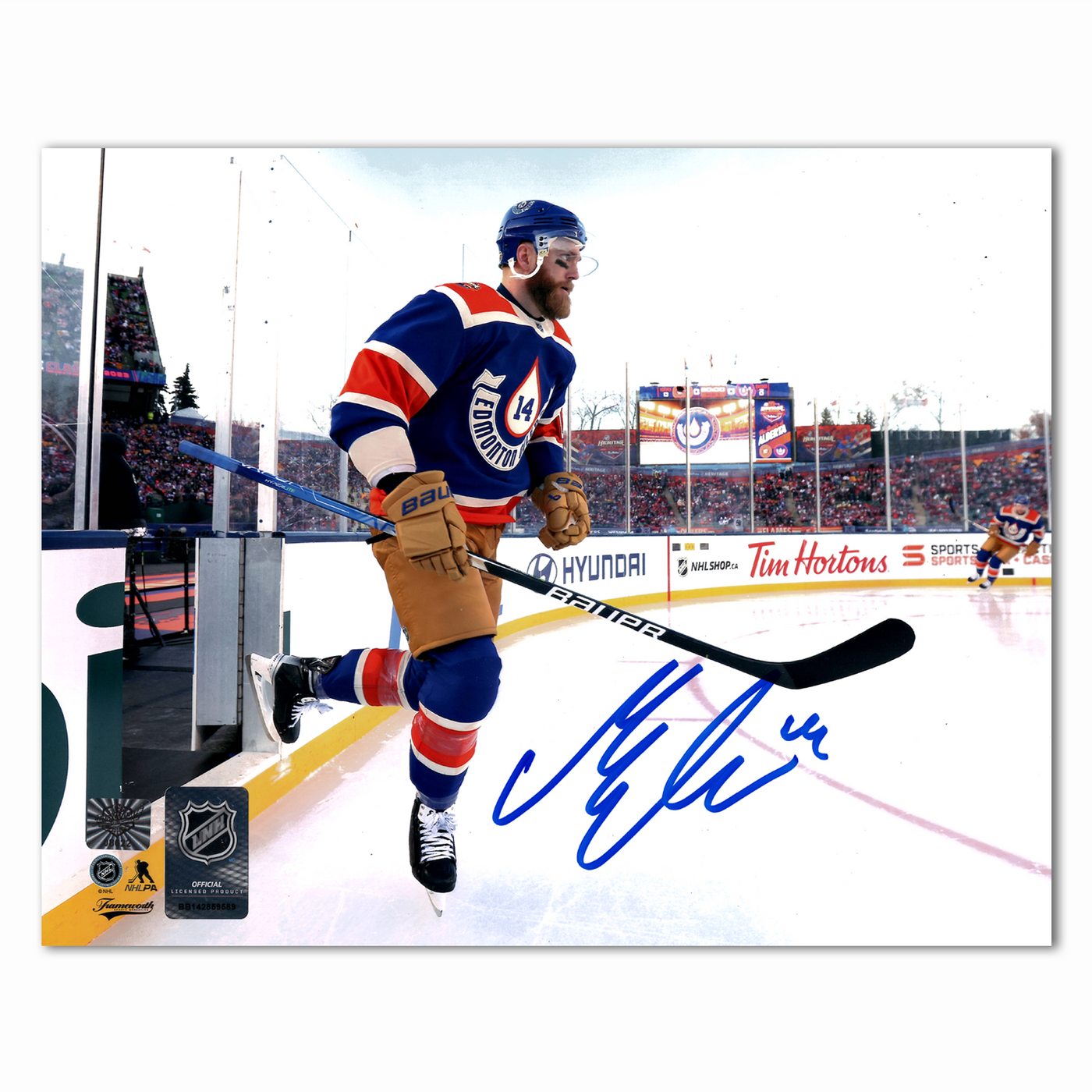 Mattias Ekholm Autographed Edmonton Oilers Winter Classic 8x10 Photo