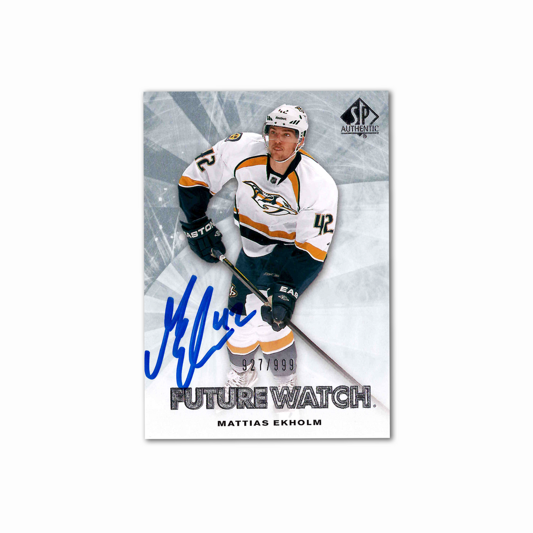Mattias Ekholm Autographed 2011-2012 SP Authentic /999 Rookie Future Watch