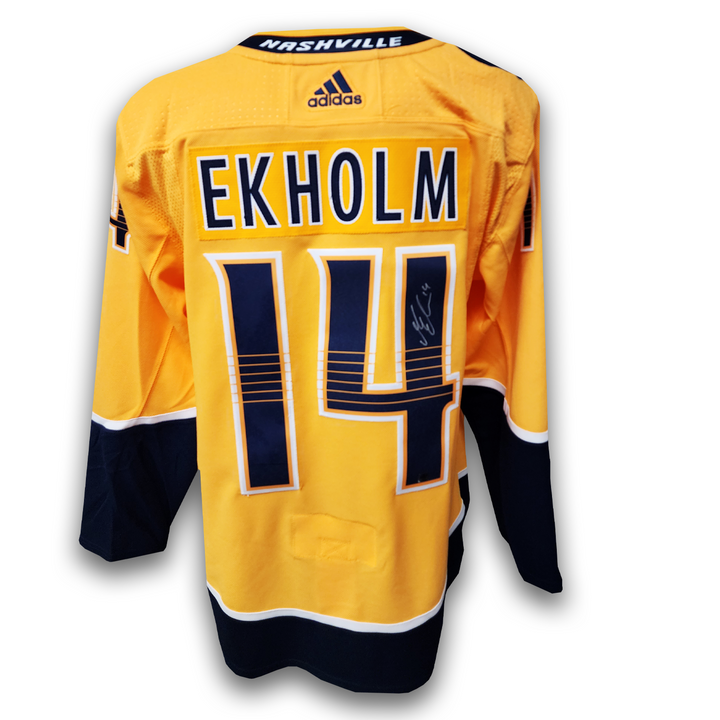 Mattias Ekholm Autographed Nasvhille Predators Adidas Jersey