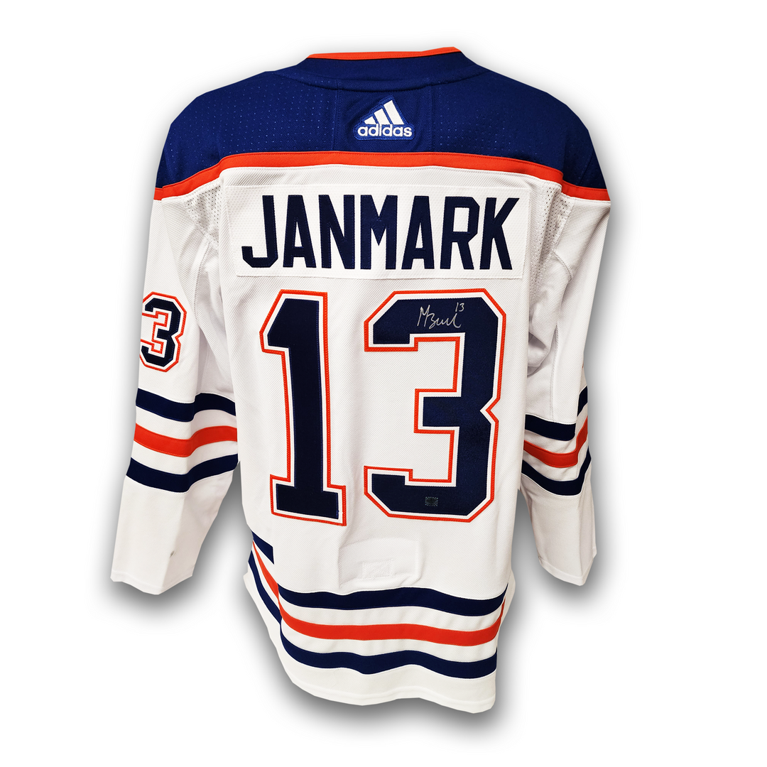 Mattias Janmark Autographed Edmonton Oilers Away Adidas Jersey