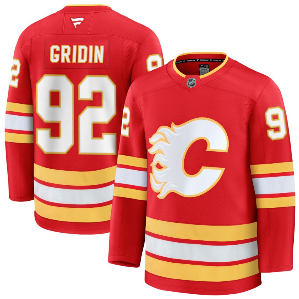 Pre-Order - Matvei Gridin Autographed Calgary Flames Home Fanatics Premium Jersey