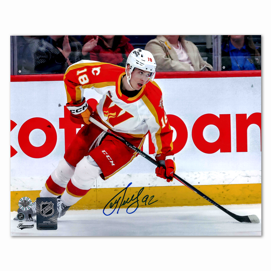 Matvei Gridin Autographed Calgary Wranglers 8x10 Photo