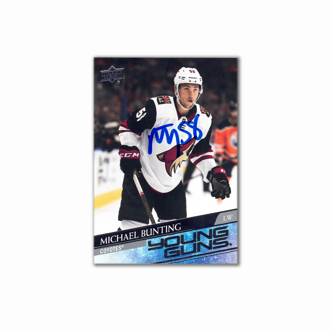 2020-21 UD Young Guns #727 MICHAEL BUNTING Autographed Rookie Card