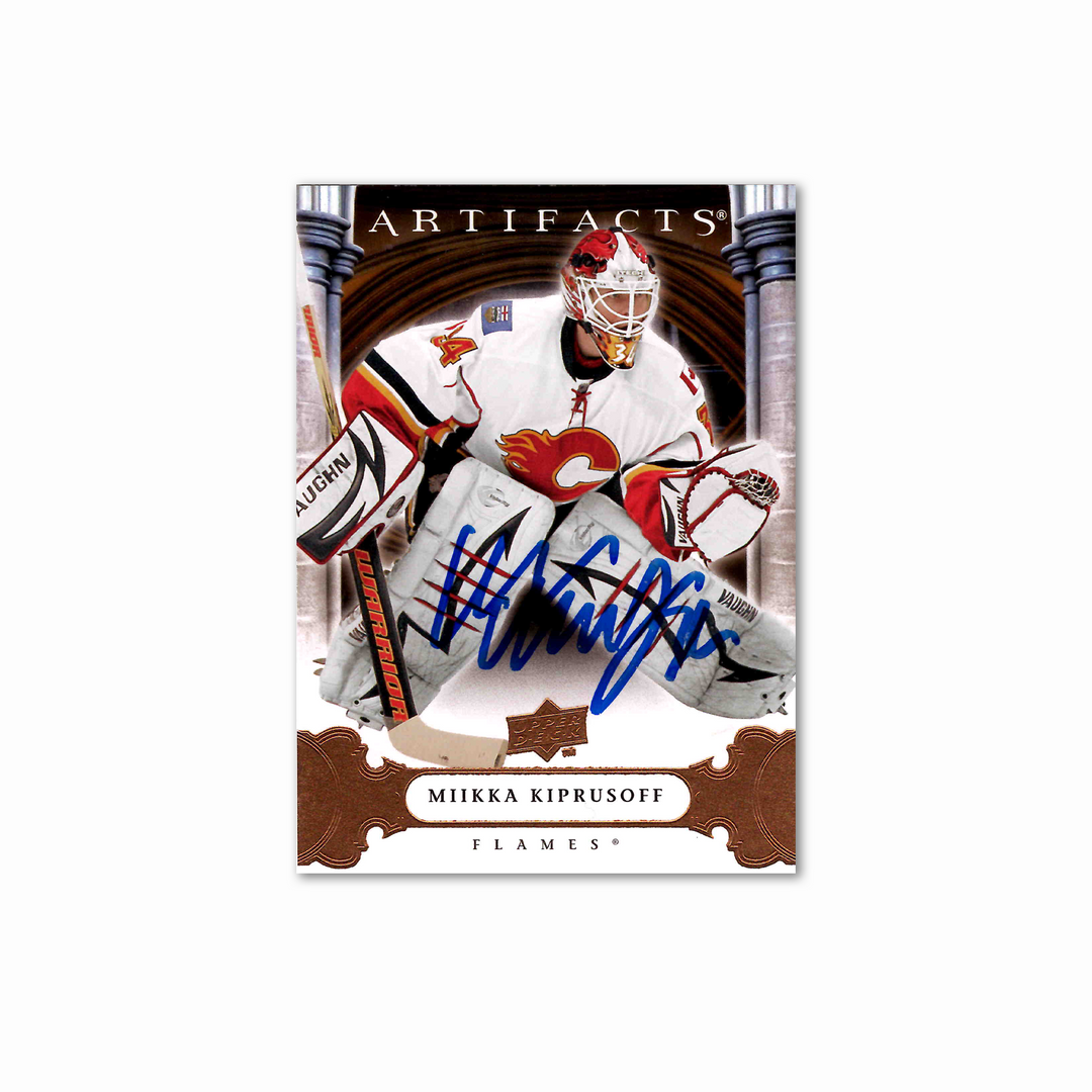 Miikka Kiprusoff Autographed Calgary Flames UDA Artifacts 