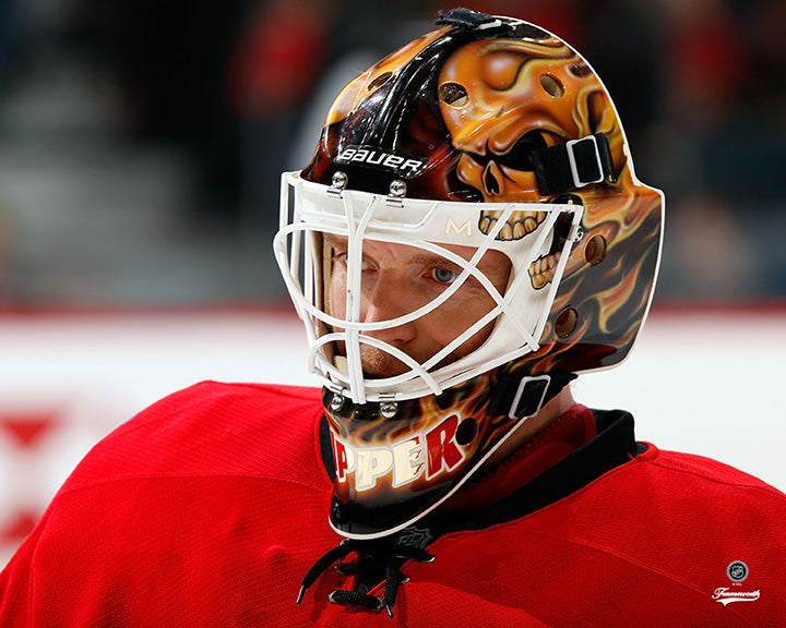 Pre-Order - Miikka Kiprusoff Autographed Calgary Flames Home Close Up 8x10 Photo