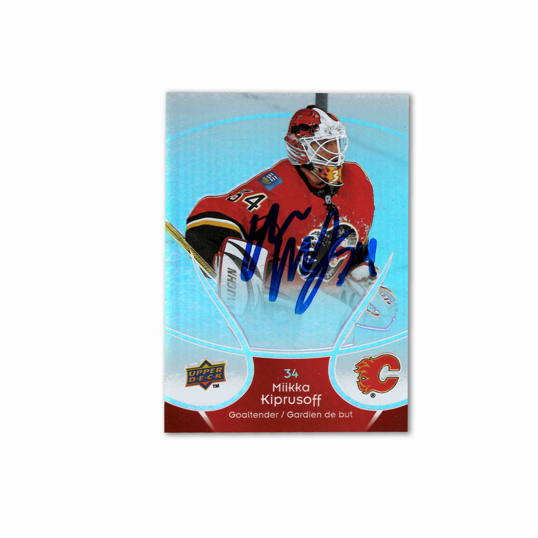 Miikka Kiprusoff Autographed Calgary Flames UDA McDonalds 