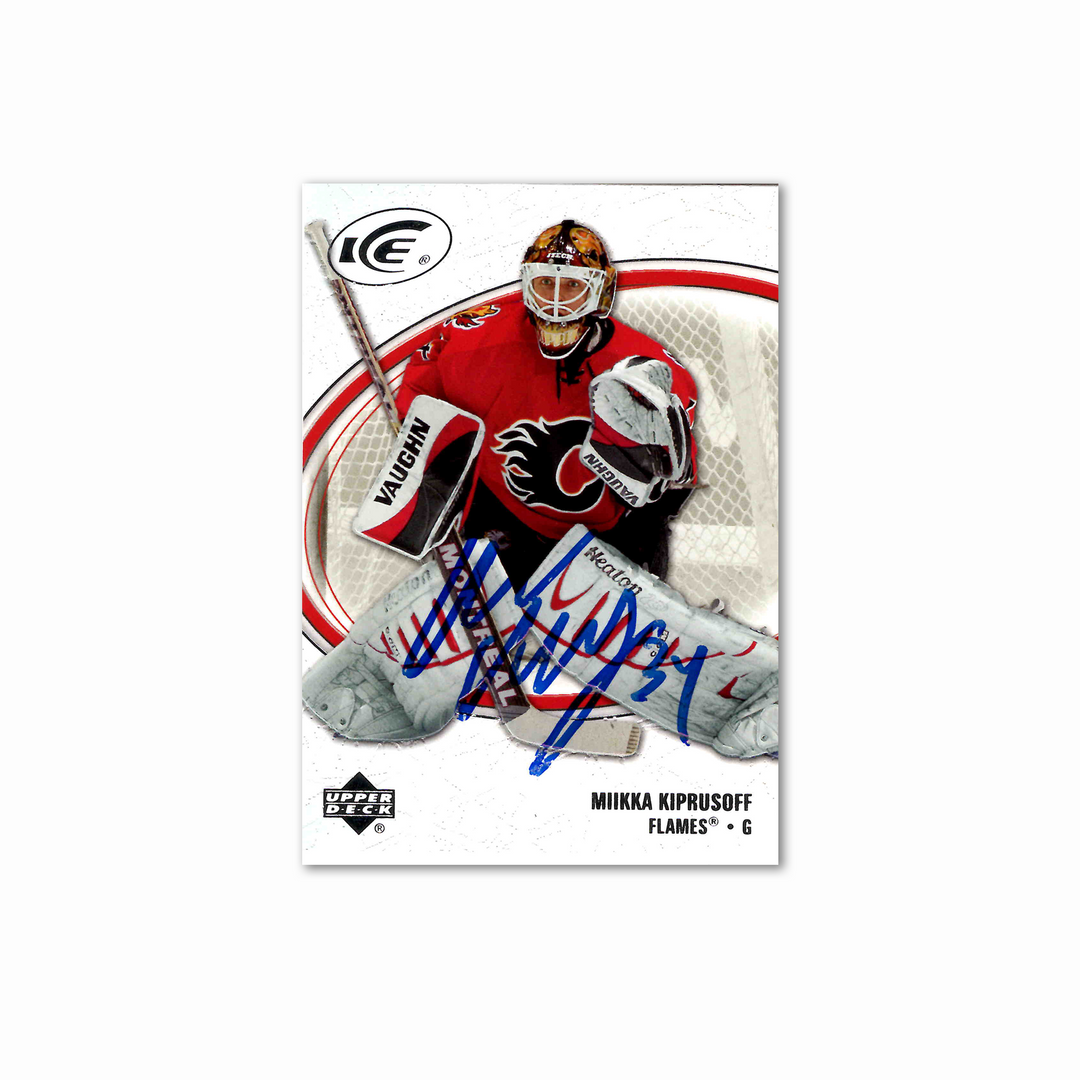 Miikka Kiprusoff Autographed Calgary Flames UDA Ice 