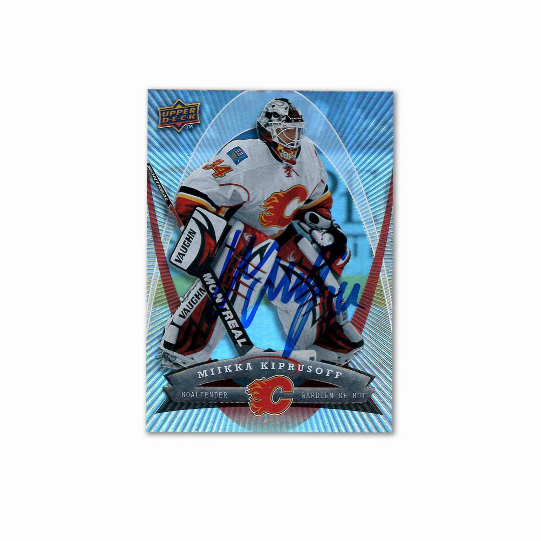 Miikka Kiprusoff Autographed Calgary Flames UDA McDonalds 