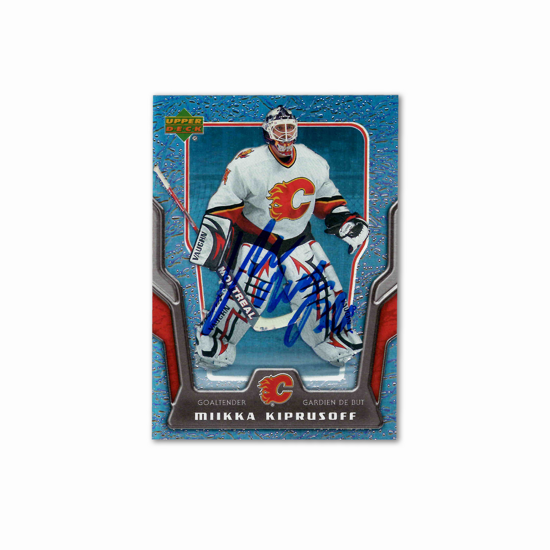 Miikka Kiprusoff Autographed Calgary Flames UDA McDonalds 