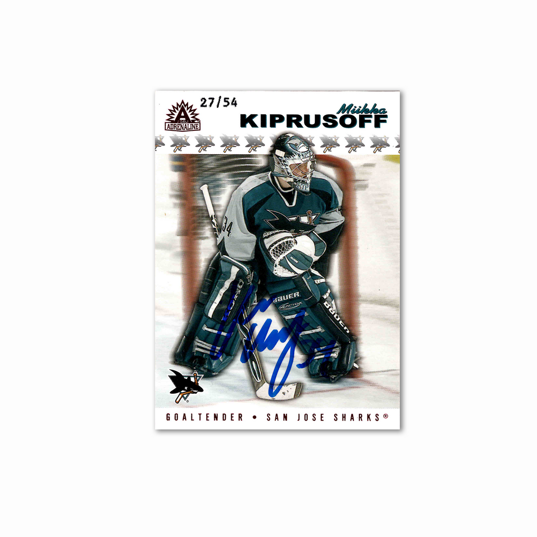 Miikka Kiprusoff Autographed San Jose Sharks Pacific Adrenaline 