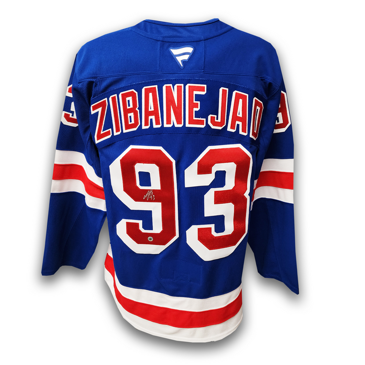 Mika Zibanejad Autographed New York Rangers Home Fanatics Premium Jersey