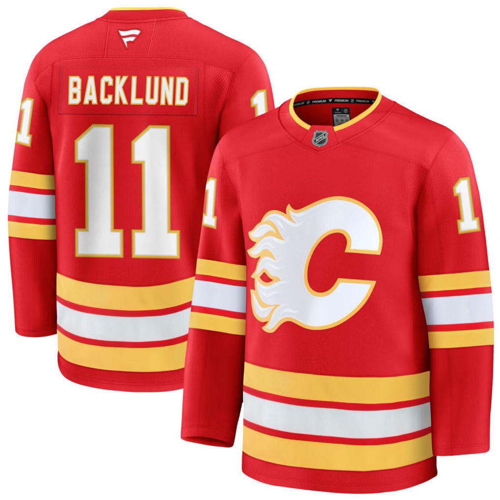 Pre-Order - Mikael Backlund Autographed Calgary Flames Home Fanatics Premium Jersey