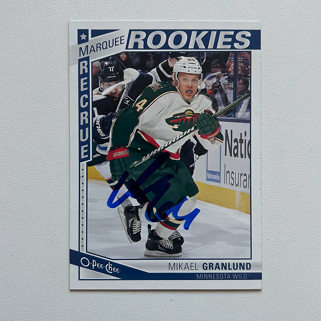 2013-14 OPC Marquee #591 MIKAEL GRANLUND Autographed Rookie   Card