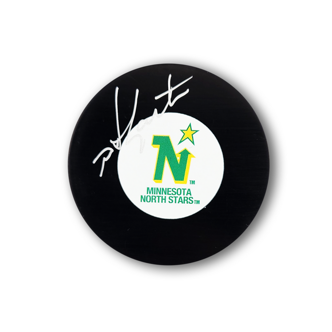Mike Gartner Autographed Minnesota North Stars Hockey Puck