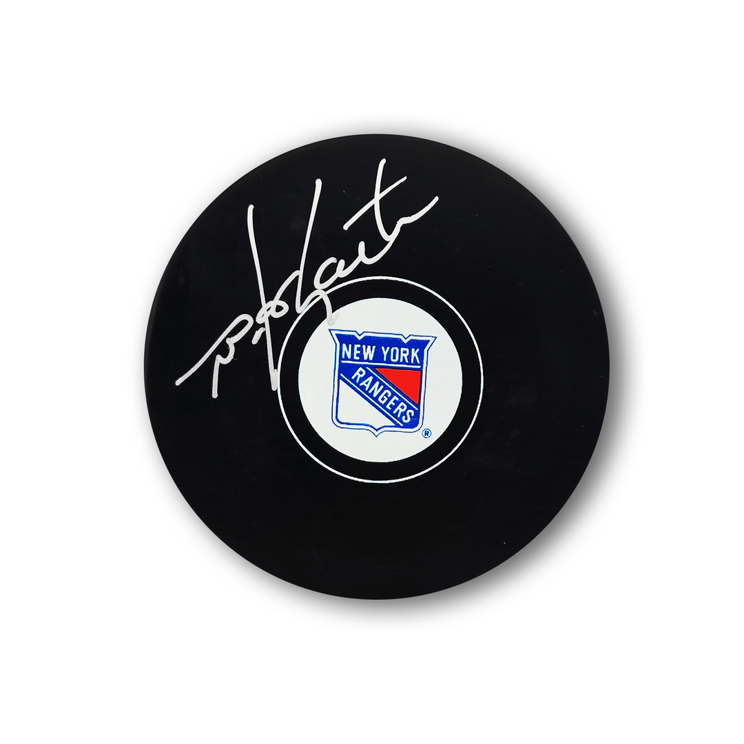 Mike Gartner Autographed New York Rangers Hockey Puck