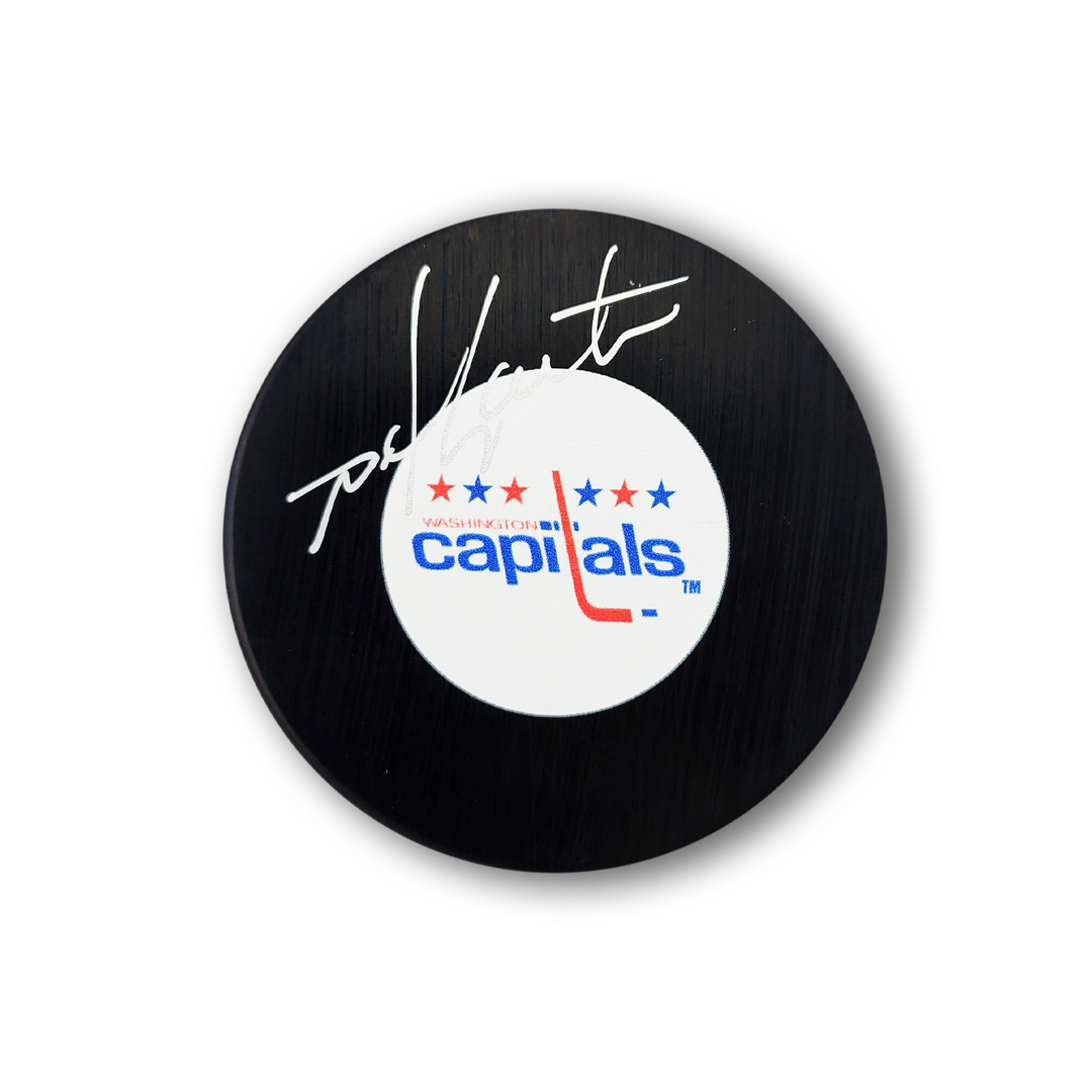 Mike Gartner Autographed Washington Capitals Leafs Hockey Puck