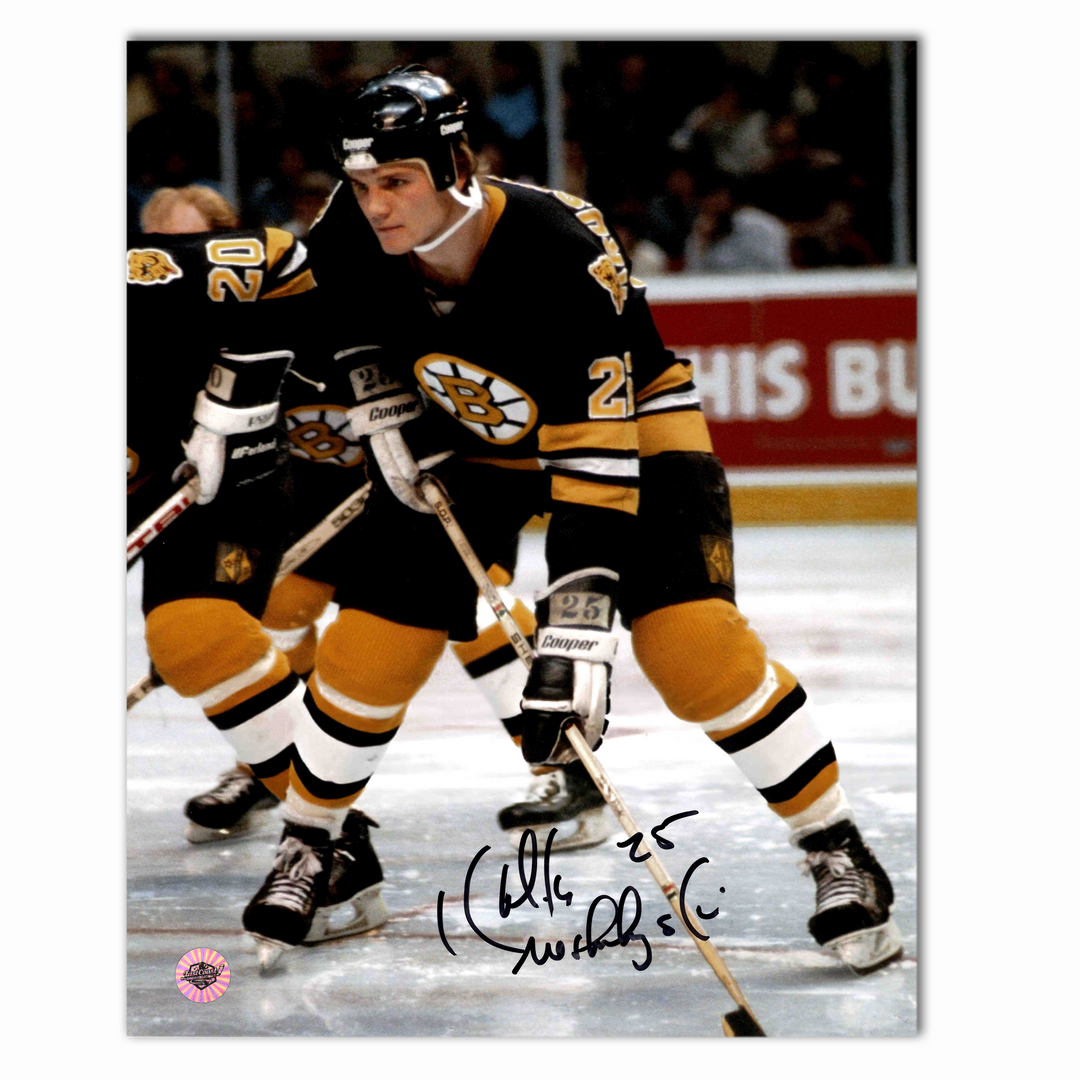 Mike Krushelnyski Autographed Boston Bruins Home 8x10 Photo