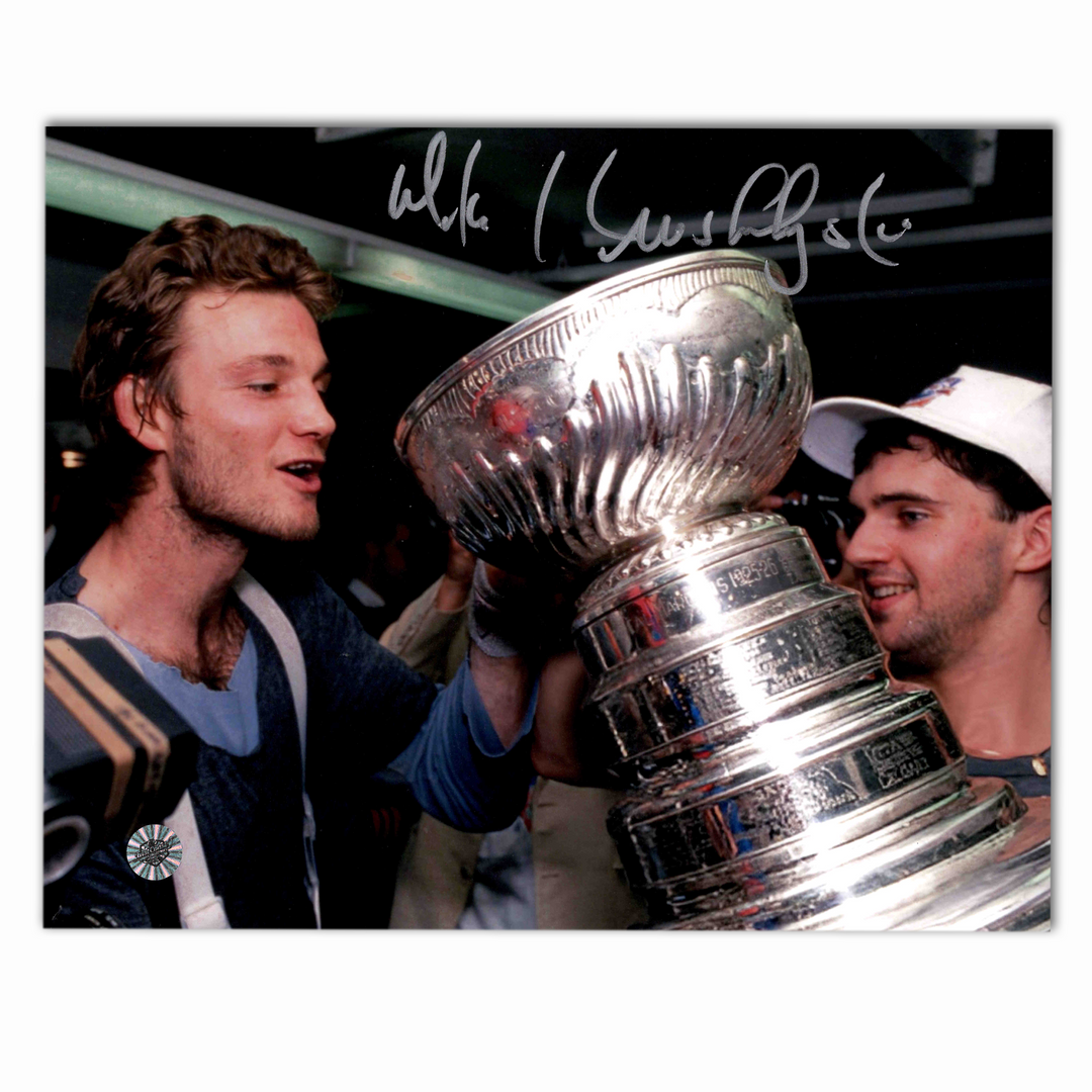 Mike Krushelnyski Autographed Edmonton Oilers Stanley Cup 8x10 Photo